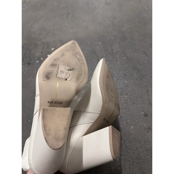 Dolce Vita Nestly Bootie in Ivory Pointed Ankle Boots - Picture 7 of 8